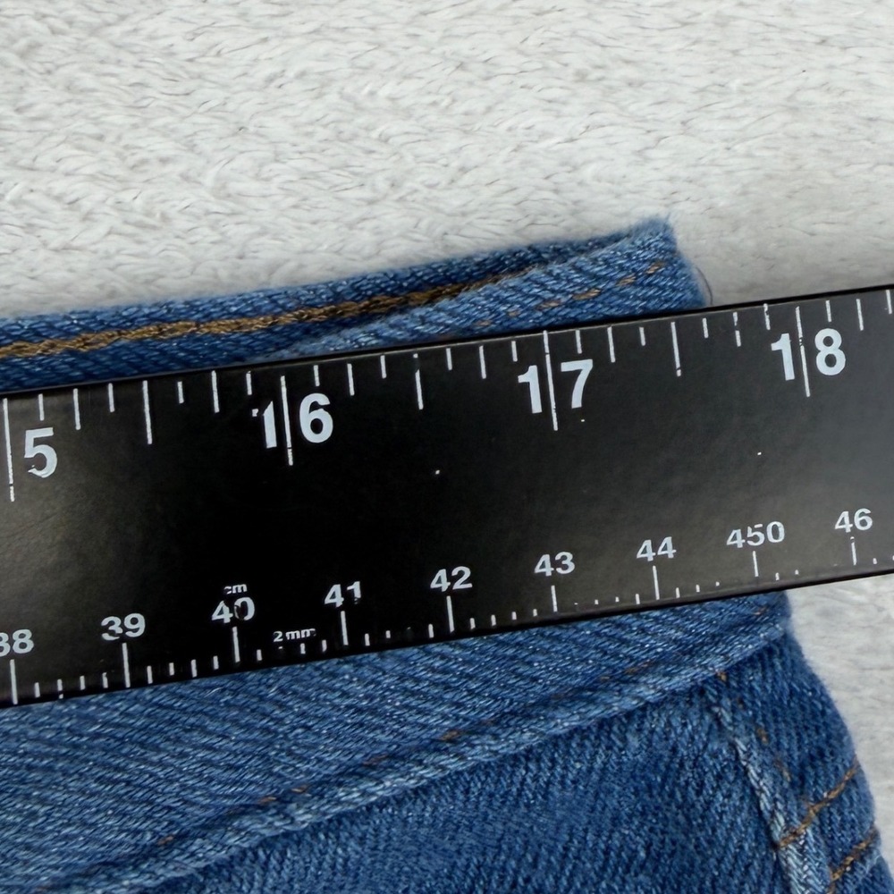 Wrangler Regular Straight Jeans Mens 34x32 Blue Denim Classic Casual Rodeo - Picture 8 of 11